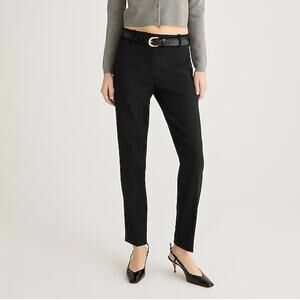 J Crew Cameron Pants 20 Women's Black Ankle Slim Minimal Basic Classic Stretch